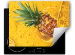 Darhaus Piastra Di Copertura Per Fornelli 70X52 Cm Tappetino Antiscivolo Roll-Up, Frutta - Ananas