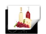 Darhaus Piastra Di Copertura 70X52 Cm Tappetino Antiscivolo Arrotolabile, Vino - Bianco