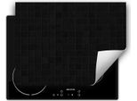 Darhaus Piastra Di Copertura Per Stufe 70X52 Cm Tappetino Antiscivolo Roll-Up, Nero - Piastra