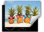 Darhaus Piastra Di Copertura Per Fornelli 70X52 Cm Tappetino Antiscivolo Roll-Up, Spiaggia - Ananas