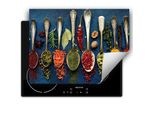 Darhaus Piastra Di Copertura Per Fornelli 70X52 Cm Tappetino Antiscivolo Arrotolabile, Blu - Spezie