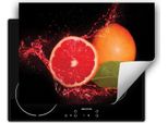Darhaus Piastra Di Copertura Per Fornelli 70X52 Cm Tappetino Antiscivolo Roll-Up, Nero - Pompelmo