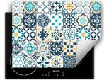 Darhaus Piastra Di Copertura 70X52 Cm Tappetino Antiscivolo Arrotolabile, Mosaico - Blu
