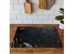 Darhaus Piastra Di Copertura Per Fornelli 70X52 Cm Tappetino Antiscivolo Roll-Up, Ardesia - Spezie - Peperoncino