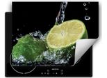 Darhaus Piastra Di Copertura Per Stufa 70X52 Cm Tappetino Antiscivolo Roll-Up, Nero - Limmete