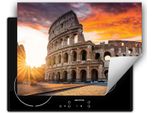Darhaus Piastra Di Copertura Per Stufe 70X52 Cm Tappetino Antiscivolo Roll-Up, Colosseo