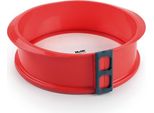 Ibili-Strawberry Tortiera Removibile, Silicone/Vetro Resistente Al Calore, 20X7 Cm, Rosso
