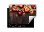Darhaus Piastra Di Copertura Per Stufa 70X52 Cm Tappetino Antiscivolo Roll-Up, Legno - Mele