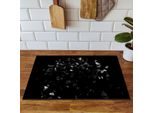 Darhaus Piastra Di Copertura Per Stufa 70X52 Cm Tappetino Antiscivolo Roll-Up, Nero - Vetro