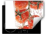 Darhaus Piastra Di Copertura Per Fornelli 80X52 Cm Tappetino Antiscivolo Roll-Up, Acqua - Pomodori