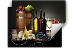 Darhaus Piastra Di Copertura Per Fornelli 80X52 Cm Tappetino Antiscivolo Arrotolabile, Legno - Vino