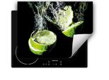 Darhaus Piastra Di Copertura Per Stufa 80X52 Cm Tappetino Antiscivolo Roll-Up, Nero - Lime