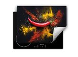Darhaus Piastra Di Copertura Per Fornelli 80X52 Cm Tappetino Antiscivolo Roll-Up, Colorato - Chilli