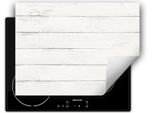 Darhaus Piastra Di Copertura Per Stufa 80X52 Cm Tappetino Antiscivolo Roll-Up, Bianco - Legno