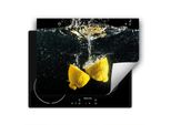 Darhaus Piastra Di Copertura Per Stufa 80X52 Cm Tappetino Antiscivolo Roll-Up, Nero - Limone