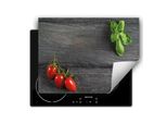 Darhaus Piastra Di Copertura Per Stufa 80X52 Cm Tappetino Antiscivolo Roll-Up, Pomodoro - Legno