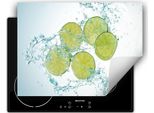 Darhaus Piastra Di Copertura Per Stufa 80X52 Cm Tappetino Antiscivolo Roll-Up, Acqua - Lime