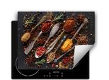 Darhaus Piastra Di Copertura Per Fornelli 80X52 Cm Tappetino Antiscivolo Roll-Up, Cucchiaio - Erbe