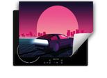 Darhaus Piastra Di Copertura Per Fornelli 80X52 Cm Tappetino Antiscivolo Arrotolabile, Rosa - Auto