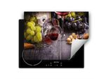 Darhaus Piastra Di Copertura Per Stufa 80X52 Cm Tappetino Antiscivolo Roll-Up, Vino - Legno