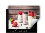 Darhaus Piastra Di Copertura Per Fornelli 80X52 Cm Tappetino Antiscivolo Roll-Up, Dessert - Frutta