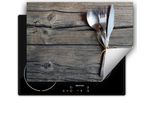 Darhaus Piastra Di Copertura Per Fornelli 80X52 Cm Tappetino Antiscivolo Roll-Up, Legno - Cucina