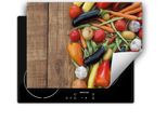 Darhaus Piastra Di Copertura Per Stufa 80X52 Cm Tappetino Antiscivolo Roll-Up, Verdure - Legno