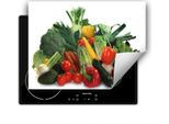 Darhaus Piastra Di Copertura Per Fornelli 80X52 Cm Tappetino Antiscivolo Roll-Up, Verdure