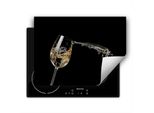 Darhaus Piastra Di Copertura Per Stufa 80X52 Cm Tappetino Antiscivolo Roll-Up, Nero - Vino
