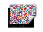 Darhaus Piastra Di Copertura 80X52 Cm Tappetino Antiscivolo Arrotolabile, Colorato - Fiori