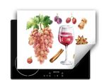 Darhaus Piastra Di Copertura Per Fornelli 80X52 Cm Tappetino Antiscivolo Roll-Up, Vino - Cucina