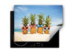 Darhaus Piastra Di Copertura Per Fornelli 80X52 Cm Tappetino Antiscivolo Arrotolabile, Spiaggia - Ananas