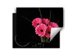 Darhaus Piastra Di Copertura Per Stufa 80X52 Cm Tappetino Antiscivolo Roll-Up, Nero - Bouquet Di Fiori