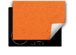 Darhaus Piastra Di Copertura Per Stufa 80X52 Cm Tappetino Antiscivolo Roll-Up, Arancione - Gocce