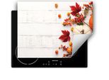 Darhaus Piastra Di Copertura Per Fornelli 80X52 Cm Tappetino Antiscivolo Arrotolabile, Autunno - Legno