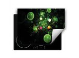 Darhaus Piastra Di Copertura Per Stufa 80X52 Cm Tappetino Antiscivolo Roll-Up, Verde - Bubbles
