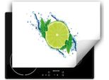 Darhaus Piastra Di Copertura Per Stufa 80X52 Cm Tappetino Antiscivolo Roll-Up, Bianco - Lime