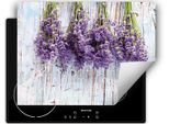 Darhaus Piastra Di Copertura Per Stufa 80X52 Cm Tappetino Antiscivolo Roll-Up, Legno - Lavanda