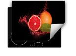 Darhaus Piastra Di Copertura Per Fornelli 80X52 Cm Tappetino Antiscivolo Roll-Up, Nero - Pompelmo