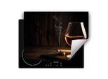 Darhaus Piastra Di Copertura Per Stufa 80X52 Cm Tappetino Antiscivolo Roll-Up, Sigaro