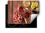 Darhaus Piastra Di Copertura Per Stufa 80X52 Cm Tappetino Antiscivolo Roll-Up, Vino - Legno