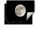 Darhaus Piastra Di Copertura Per Stufa 80X52 Cm Tappetino Antiscivolo Roll-Up, Nero - Moon