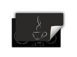 Darhaus Piastra Di Copertura Per Fornelli 90X52 Cm Tappetino Antiscivolo Roll-Up, Grigio - Caffè