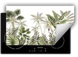 Darhaus Piastra Di Copertura Per Stufe 90X52 Cm Tappetino Antiscivolo Roll-Up, Verde - Foresta