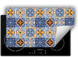 Darhaus Piastra Di Copertura Per Stufa 90X52 Cm Tappetino Antiscivolo Roll-Up, Blu - Mosaico