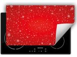 Darhaus Piastra Di Copertura Per Stufe 90X52 Cm Tappetino Antiscivolo Roll-Up, Rosso - Neve