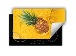 Darhaus Piastra Di Copertura Per Fornelli 90X52 Cm Tappetino Antiscivolo Roll-Up, Frutta - Ananas
