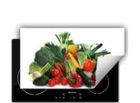 Darhaus Piastra Di Copertura Per Fornelli 90X52 Cm Tappetino Antiscivolo Roll-Up, Verdure