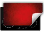Darhaus Piastra Di Copertura Per Stufe 90X52 Cm Tappetino Antiscivolo Roll-Up, Rosso