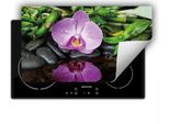 Darhaus Piastra Di Copertura Per Fornelli 90X52 Cm Tappetino Antiscivolo Roll-Up, Orchidea - Fiore